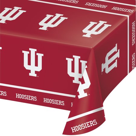 NCAA 54" x 108" Indiana University Plastic Tablecloth PK12, 12PK 724924